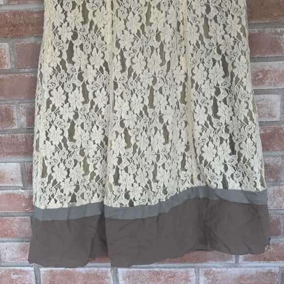 Sundance Orly Dress Silk Lace Green Size 12 - Picture 7 of 8